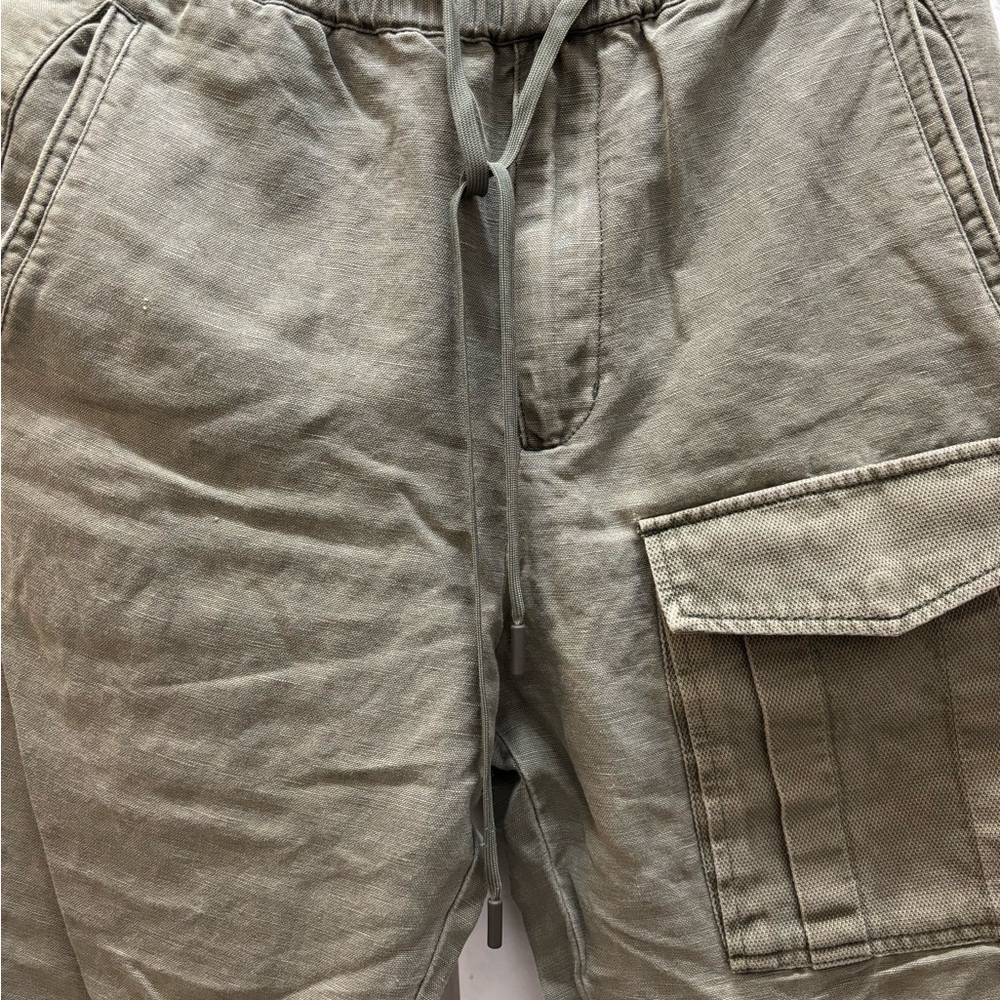 Armani Exchange olive green linen cargo pants - loose 31 - Picture 2 of 6